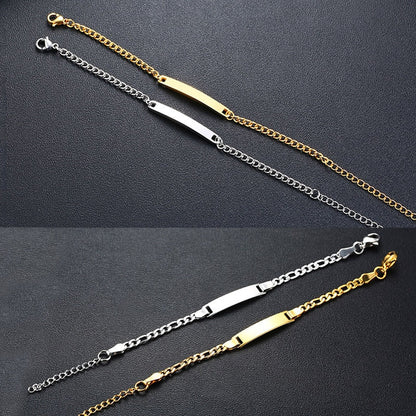 Personalized Custom Baby Name Bracelet Gold Tone Solid Stainless Steel Adjustable Bracelet The Clothing Company Sydney