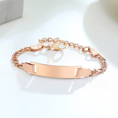 Personalized Custom Baby Name Bracelet Gold Tone Solid Stainless Steel Adjustable Bracelet The Clothing Company Sydney