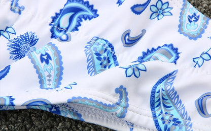 2 Piece Micro print swimsuit female triangle swimwear women bathers Tie up bathing suit Beachwear Bikini Set The Clothing Company Sydney