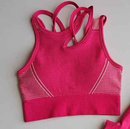 2 Piece Seamless Sports Bras Fitness Shorts Yoga Set Gym Breathable Stretch Sports Suit Running Training Wear The Clothing Company Sydney