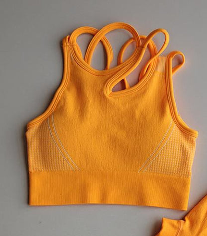 2 Piece Seamless Sports Bras Fitness Shorts Yoga Set Gym Breathable Stretch Sports Suit Running Training Wear The Clothing Company Sydney
