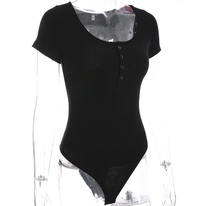 Autumn winter skinny button up long sleeve bodysuit The Clothing Company Sydney