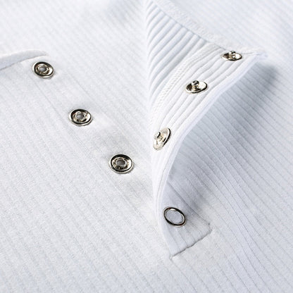 Autumn winter skinny button up long sleeve bodysuit The Clothing Company Sydney