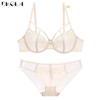 Black Sexy Bra Set Ultrathin Brassiere Transparent Underwear Set Lace Hollow Bras Plus Size B C D Cup Women Lingerie Embroidery The Clothing Company Sydney