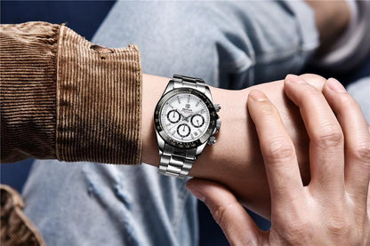 Benyar Men's Luxury Brand Chronograph Sport Waterproof Stainless Steel Quartz Watch The Clothing Company Sydney