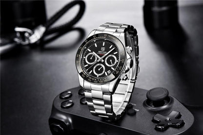 Benyar Men's Luxury Brand Chronograph Sport Waterproof Stainless Steel Quartz Watch The Clothing Company Sydney