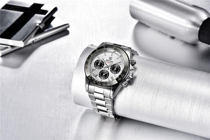 Benyar Men's Luxury Brand Chronograph Sport Waterproof Stainless Steel Quartz Watch The Clothing Company Sydney