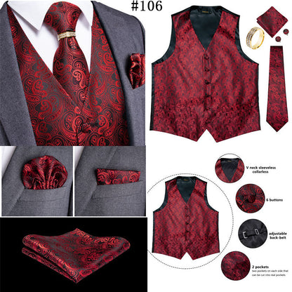 Mens Suit Vest Waistcoat Formal Wedding Groom Sleeveless Vest Hanky Necktie Set The Clothing Company Sydney