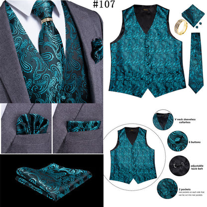 Mens Suit Vest Waistcoat Formal Wedding Groom Sleeveless Vest Hanky Necktie Set The Clothing Company Sydney
