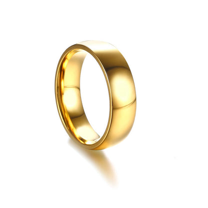 Classic Wedding Rings for Women Men Gold Colour Stainless Steel Couple Band Anniversary Personalized Ring The Clothing Company Sydney