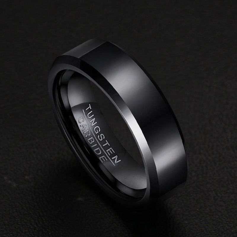 Black Tungsten Carbide Men's Ring Wedding Engagement Ring The Clothing Company Sydney