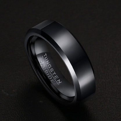 Black Tungsten Carbide Men's Ring Wedding Engagement Ring The Clothing Company Sydney