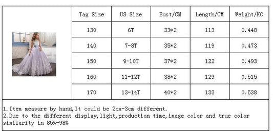 Princess Girls Formal Party Kids Long Flower Dress Wedding Evening Party Prom Ball Gown The Clothing Company Sydney