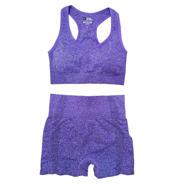 3 Piece Ladies Seamless Vital Yoga Workout Sport Pants Bra Gym Short Crop Top High Waist Running Leggings Sports Set The Clothing Company Sydney