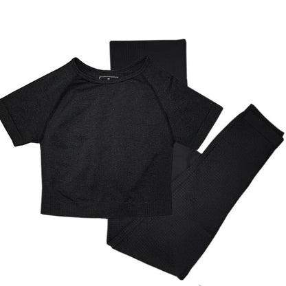 3 Piece Ladies Seamless Vital Yoga Workout Sport Pants Bra Gym Short Crop Top High Waist Running Leggings Sports Set The Clothing Company Sydney