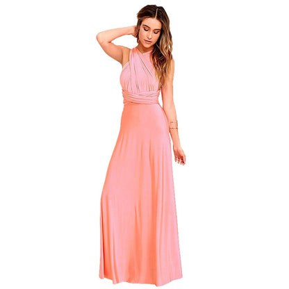 Boho Maxi Club Dress Red Bandage Long Dress Party Multiway Bridesmaids Convertible Infinity Robe Dress The Clothing Company Sydney