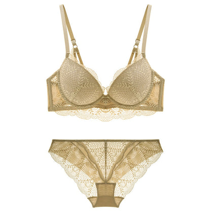 2 Piece Ladies underwear Set Lace Sexy Comfortable Brassiere Adjustable Straps Gathered Lingerie Push-up Bra And Panty Set The Clothing Company Sydney