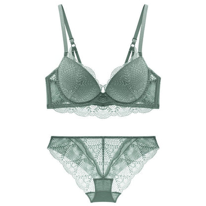 2 Piece Ladies underwear Set Lace Sexy Comfortable Brassiere Adjustable Straps Gathered Lingerie Push-up Bra And Panty Set The Clothing Company Sydney