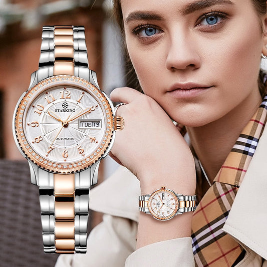 Ladies Mechanical Miyota Movt Stainless Steel Wristwatch Sapphire Automatic Self-wind Bracelet Watch The Clothing Company Sydney