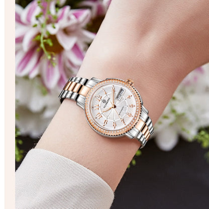 Ladies Mechanical Miyota Movt Stainless Steel Wristwatch Sapphire Automatic Self-wind Bracelet Watch The Clothing Company Sydney