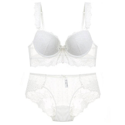Sexy Push-up Bra And Panty Hollow Brassiere Gather Sexy Bra Embroidery Lace Lingerie Set The Clothing Company Sydney
