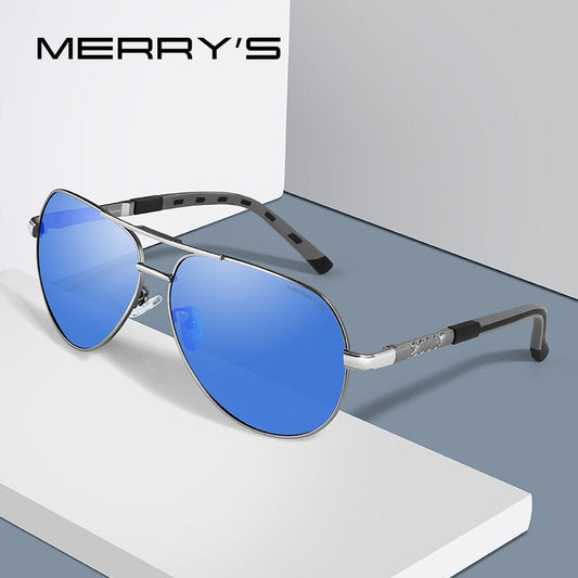 Designer Men's Classic Aluminum HD Polarized Pilot Sunglasses Aviation Frame For Driving UV400 Protection The Clothing Company Sydney