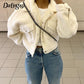 Autumn Winter Coat Fleece Shaggy Warm Cropped Overcoat Single Breasted Outerwear Jacket The Clothing Company Sydney