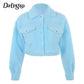 Autumn Winter Coat Fleece Shaggy Warm Cropped Overcoat Single Breasted Outerwear Jacket The Clothing Company Sydney
