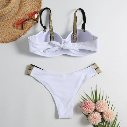 2 Piece Push up Swimsuit Swimwear Black White Swimming Wear for Brazilian Bikini Set Bathing Suit The Clothing Company Sydney