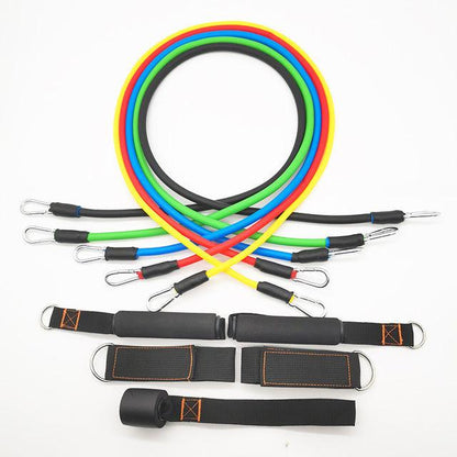 11 Piece/Set Latex Resistance Bands Crossfit Training Body Exercise Yoga Tubes Pull Rope Chest Expander Pilates Fitness with Bag The Clothing Company Sydney