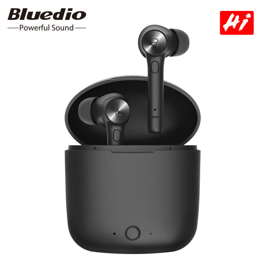 Bluedio HI wireless earphone bluetooth 5.0 earphone for phone stereo sport earbuds headset with charging box built-in microphone The Clothing Company Sydney