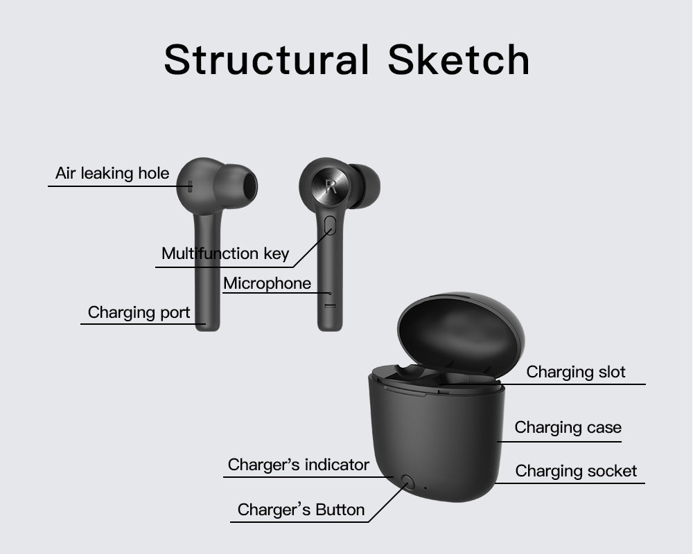 Bluedio HI wireless earphone bluetooth 5.0 earphone for phone stereo sport earbuds headset with charging box built-in microphone The Clothing Company Sydney