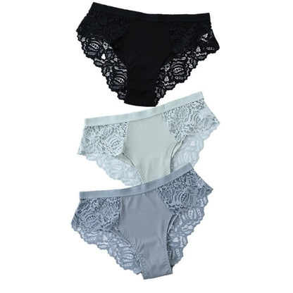 3 Pack Briefs Lace Panties Underwear Lingerie  Floral Underpants Undies The Clothing Company Sydney