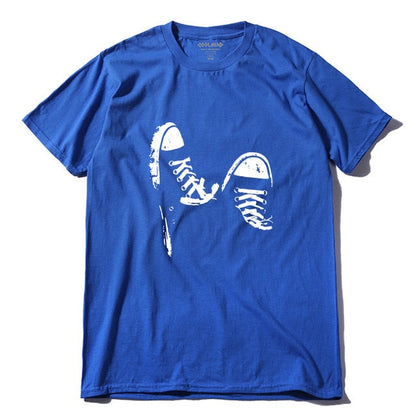 Cotton casual short sleeve skate shoe print mens ladies cool summer cool t shirt The Clothing Company Sydney