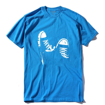 Cotton casual short sleeve skate shoe print mens ladies cool summer cool t shirt The Clothing Company Sydney