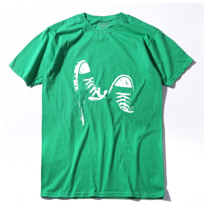 Cotton casual short sleeve skate shoe print mens ladies cool summer cool t shirt The Clothing Company Sydney