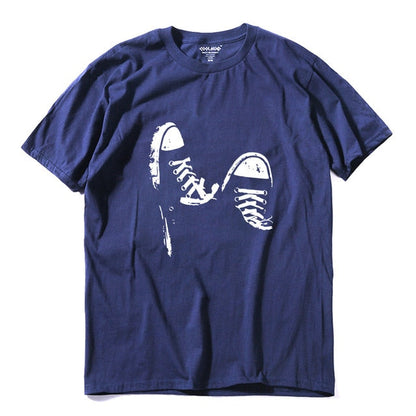 Cotton casual short sleeve skate shoe print mens ladies cool summer cool t shirt The Clothing Company Sydney