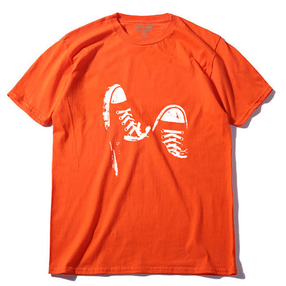 Cotton casual short sleeve skate shoe print mens ladies cool summer cool t shirt The Clothing Company Sydney
