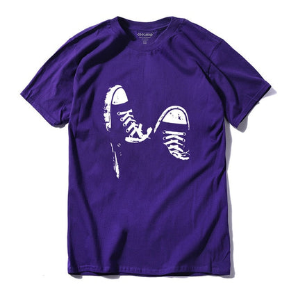 Cotton casual short sleeve skate shoe print mens ladies cool summer cool t shirt The Clothing Company Sydney