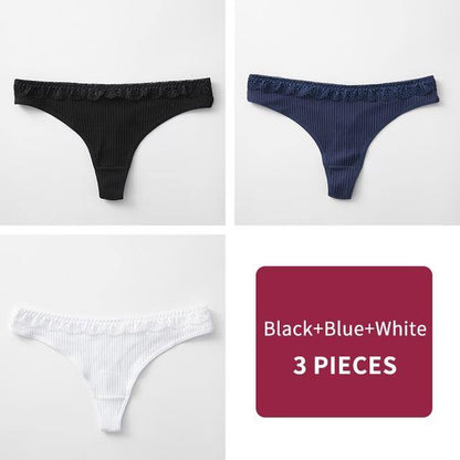 3 Pack Women's Cotton G-String Thong String Underwear Briefs Sexy Lingerie Panties Intimate The Clothing Company Sydney