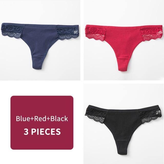 3 Pack Women's Cotton G-String Thong String Underwear Briefs Sexy Lingerie Panties Intimate The Clothing Company Sydney