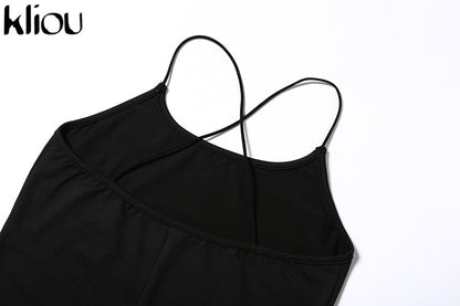 Black Skinny Spaghetti Strap sleeveless Street Romper club Bodycon Playsuit jumpsuit The Clothing Company Sydney