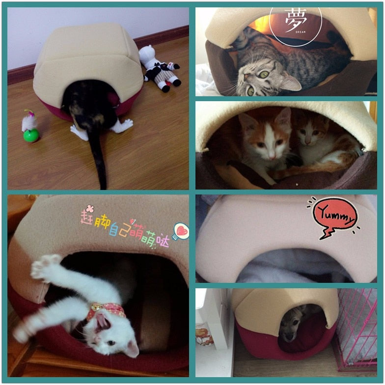 2 Use Foldable Soft Warm Pet Cat Bed Dog Bed For Dogs Cave Puppy Sleeping Mat Pad Nest Blanket Bed House The Clothing Company Sydney