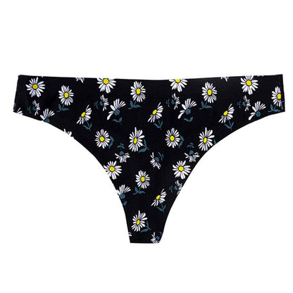 Floral Print Lingerie Temptation Low-waist Panties Thong No trace Breathable Underwear Female G String Intimates The Clothing Company Sydney