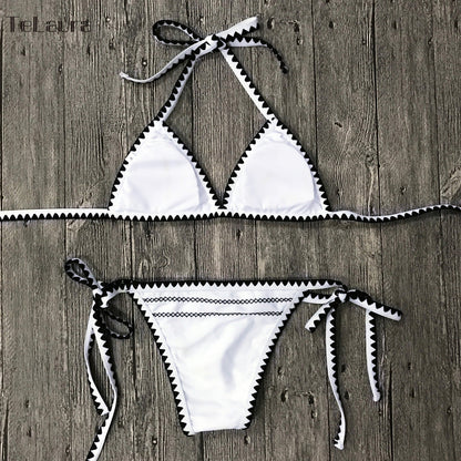 2 Piece New Sexy Swimwear Push Up Swimsuit Halter Top Padded Bathing Suit Bandage Brazilian Bikini Set The Clothing Company Sydney
