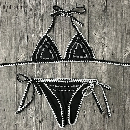 2 Piece New Sexy Swimwear Push Up Swimsuit Halter Top Padded Bathing Suit Bandage Brazilian Bikini Set The Clothing Company Sydney