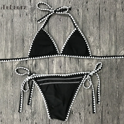 2 Piece New Sexy Swimwear Push Up Swimsuit Halter Top Padded Bathing Suit Bandage Brazilian Bikini Set The Clothing Company Sydney