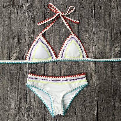 2 Piece New Sexy Swimwear Push Up Swimsuit Halter Top Padded Bathing Suit Bandage Brazilian Bikini Set The Clothing Company Sydney