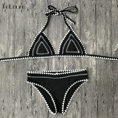 2 Piece New Sexy Swimwear Push Up Swimsuit Halter Top Padded Bathing Suit Bandage Brazilian Bikini Set The Clothing Company Sydney