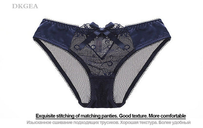 Fashion embroidery bras underwear women set plus size lingerie sexy C D cup Ultrathin transparent bra panties lace bra set The Clothing Company Sydney